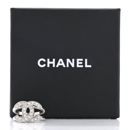 Chanel Crystal CC Ring 54 Silver 5 of 5