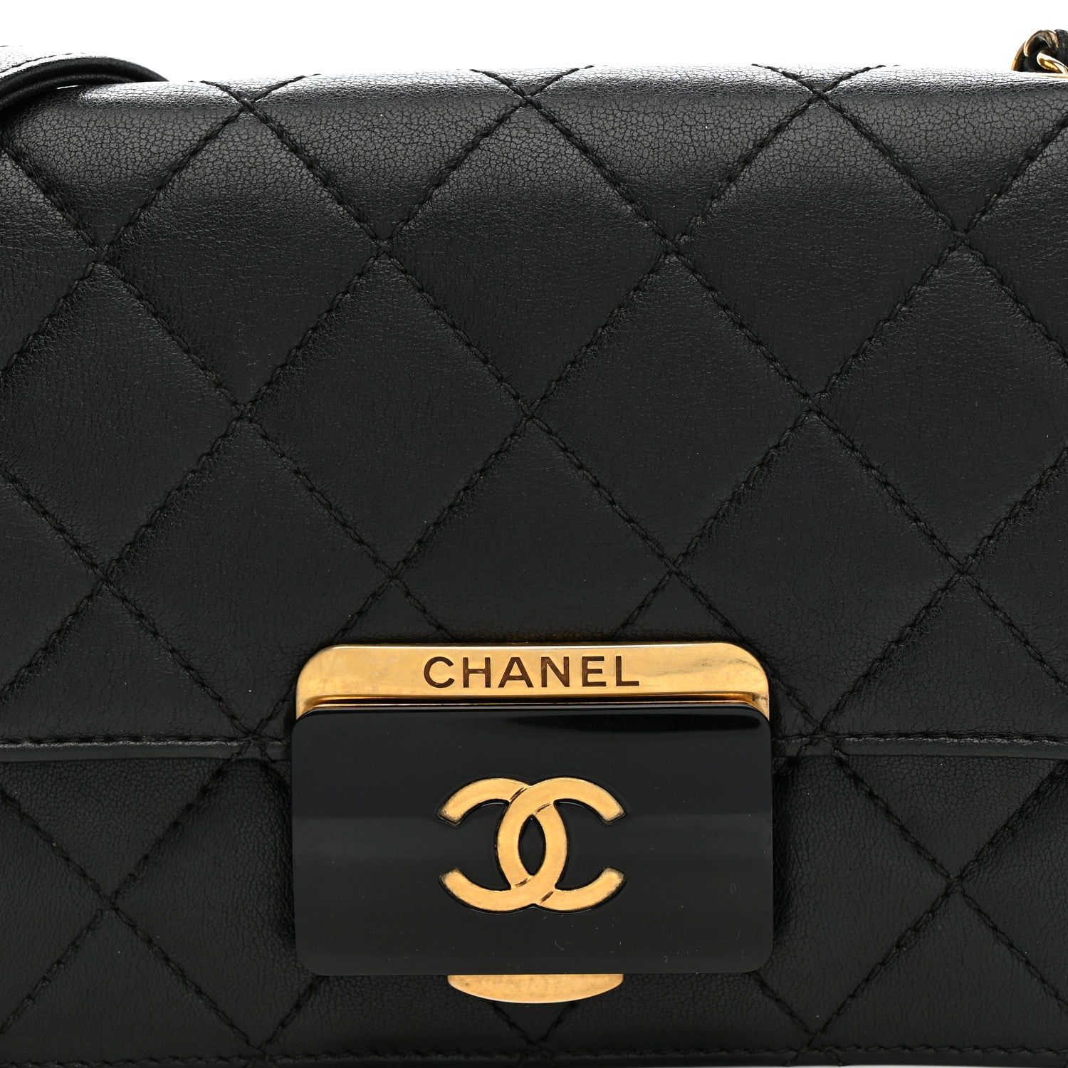 Chanel Sheepskin Quilted Mini Beauty Lock Flap Black 8 of 14