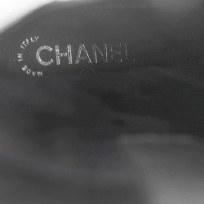 Chanel Textured Calfskin Knee High Boots 39.5 Black 7 of 8
