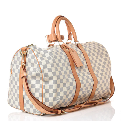 Louis Vuitton Damier Azur Keepall Bandouliere 45 4 of 15