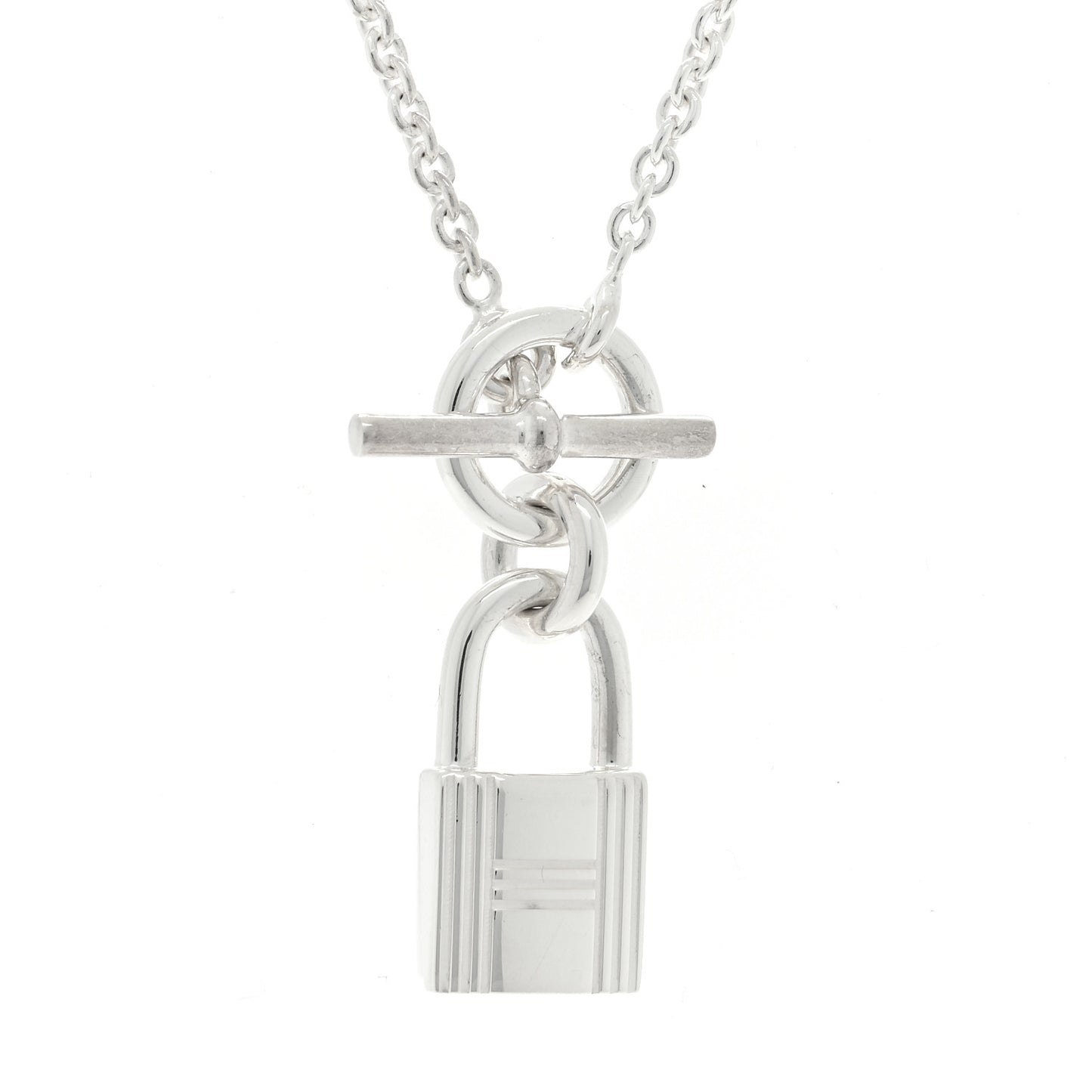 Sterling Silver Cadenas Kelly Lock Pendant Necklace