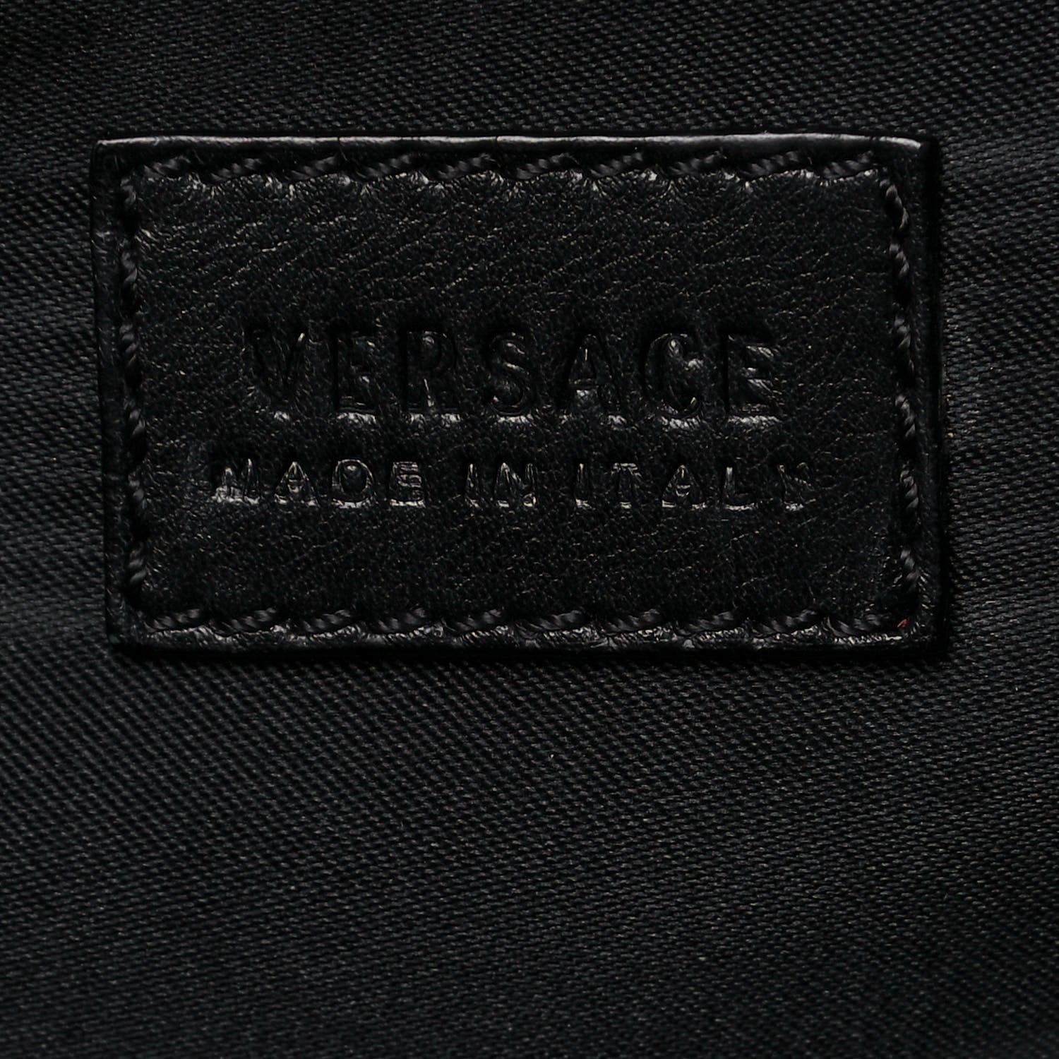 Versace Calfskin Signature Satchel Black 7 of 16