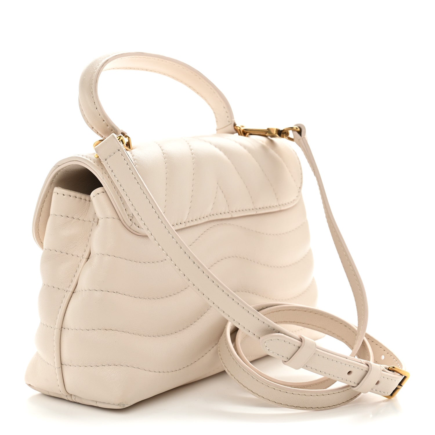Louis Vuitton Calfskin Hold Me New Wave  Ivory 2 of 11