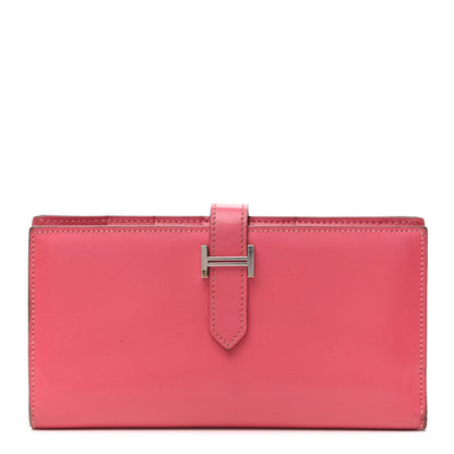 Hermes Tadelakt Bearn Gusset Wallet Rose Lipstick 1 of 6