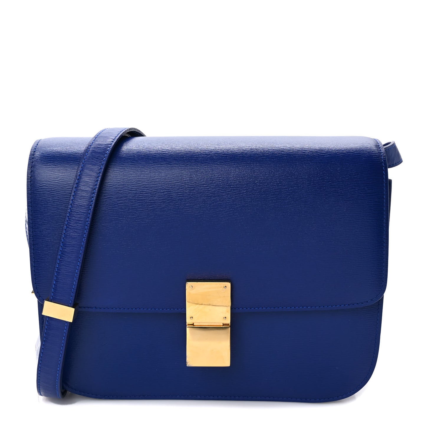 Liege Calfskin Medium Classic Box Flap Bag Indigo