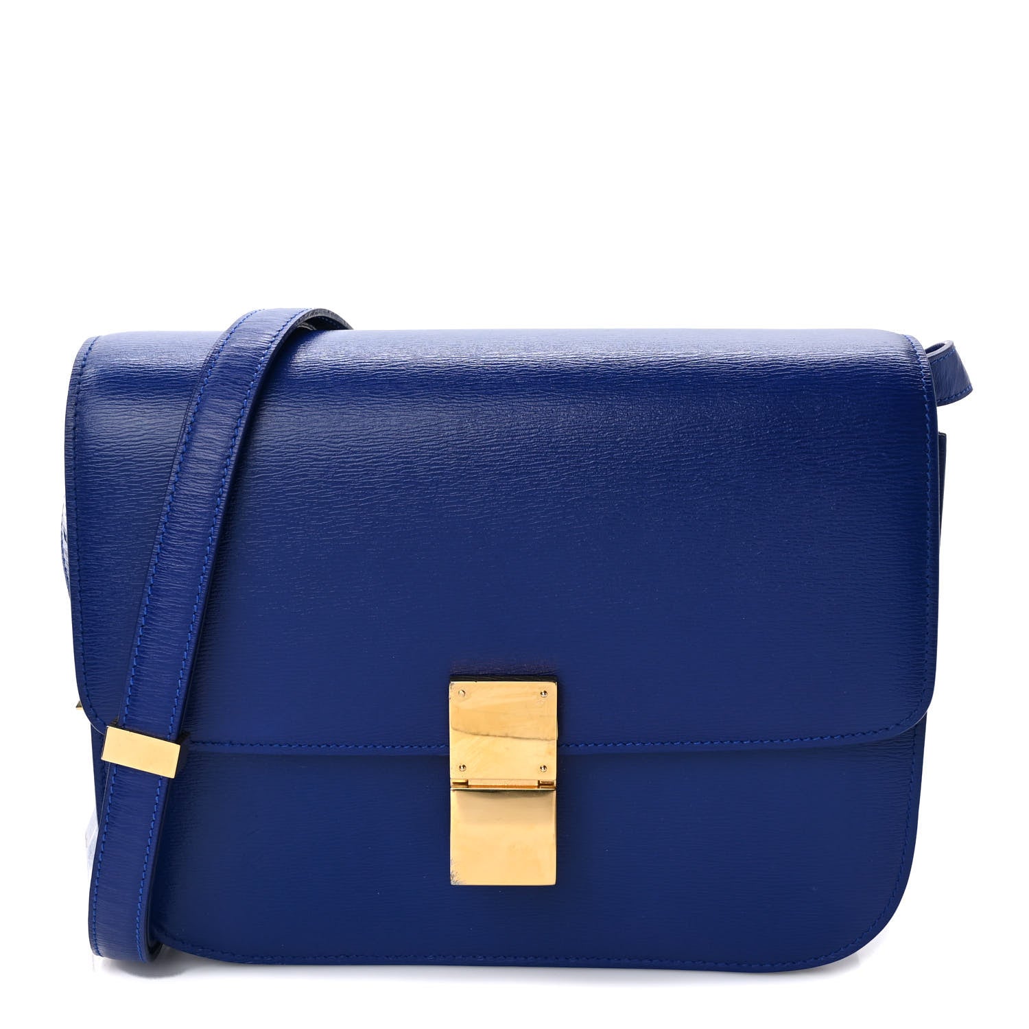 Celine Liege Calfskin Medium Classic Box Flap Bag Indigo 1 of 9