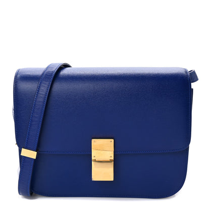 Celine Liege Calfskin Medium Classic Box Flap Bag Indigo 1 of 9