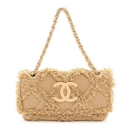 Chanel Tweed Nature Medium Single Flap Dark Beige 1 of 34