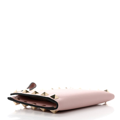 Valentino Garavani Nappa Rockstud Coin Purse Card Holder Water Rose 4 of 8