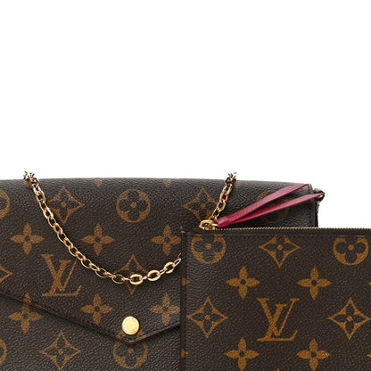 Louis Vuitton Monogram Pochette Felicie Chain Wallet Fuchsia 8 of 11