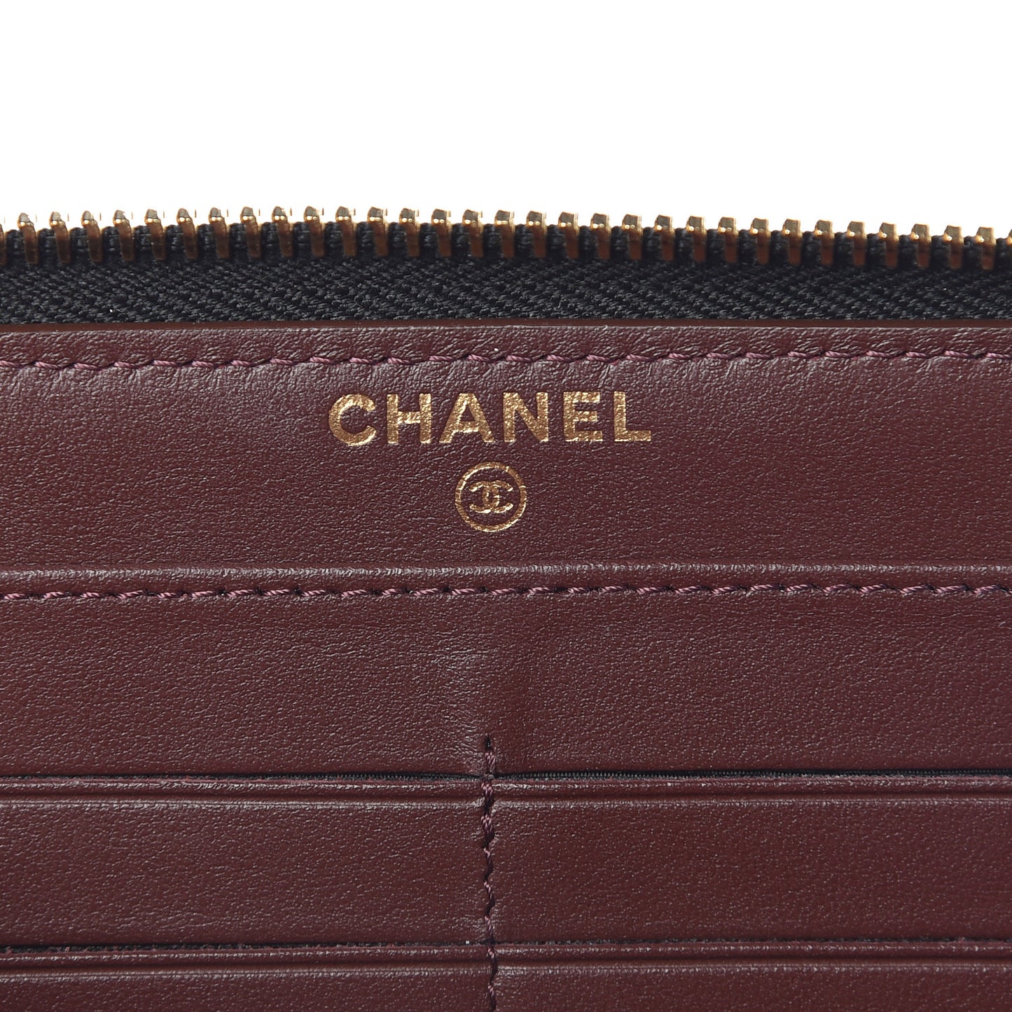 Caviar Quilted Large Gusset Zip Around Wallet Black