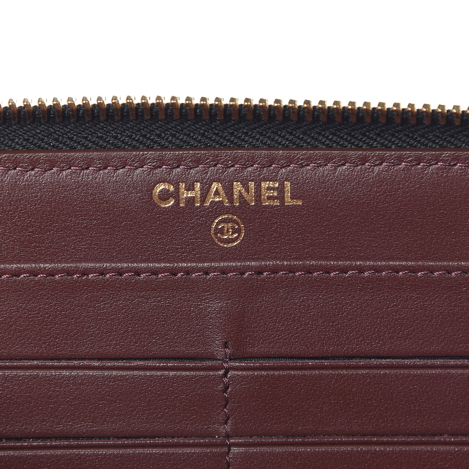 Chanel Caviar Quilted Large Gusset Zip Around Wallet Black 6 of 9