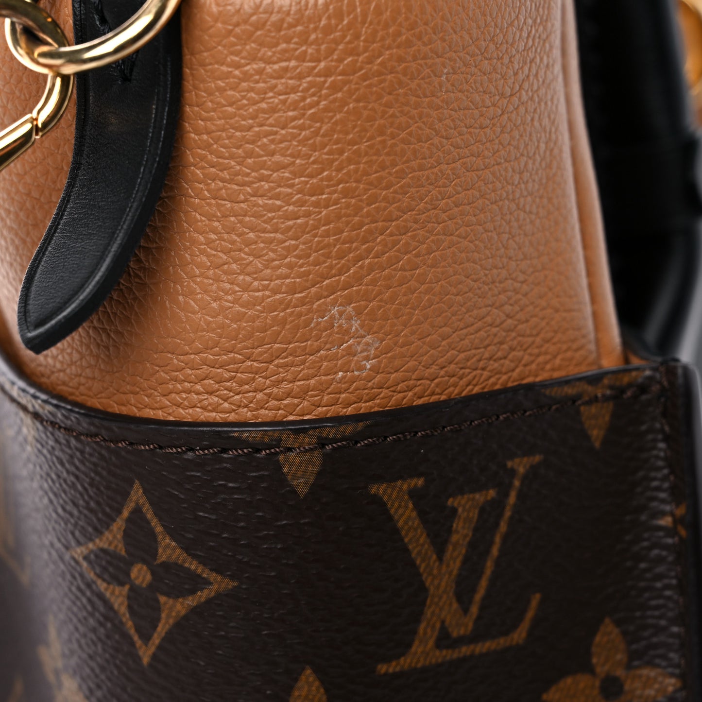 Calfskin Monogram On My Side Black