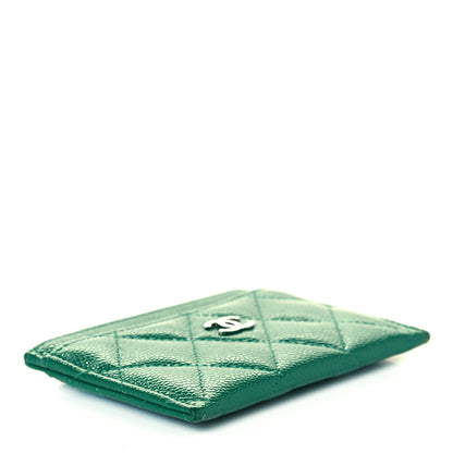 Chanel Caviar Quilted Card Holder Green 4 of 11