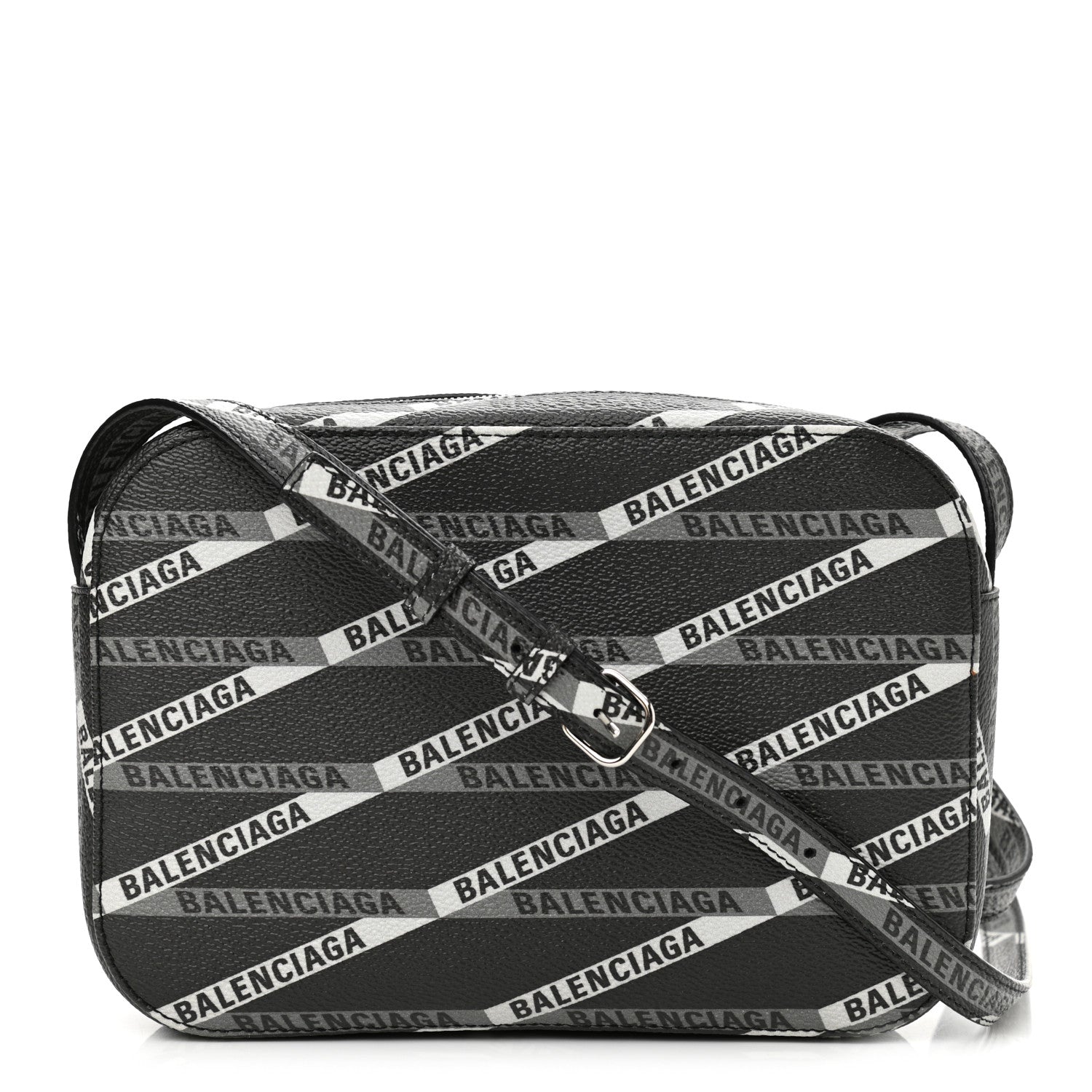 Balenciaga Coated Canvas Losange Monogram S Camera Bag Black Grey 1 of 11