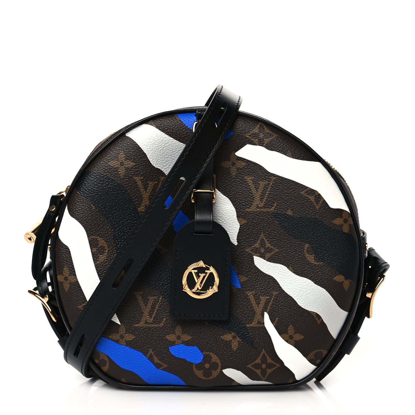 X LOL Monogram Boite Chapeau Souple Blue Silver