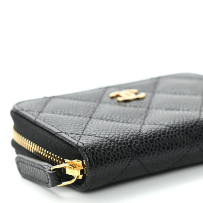 Chanel Caviar Quilted Zip Coin Purse Black 8 of 10