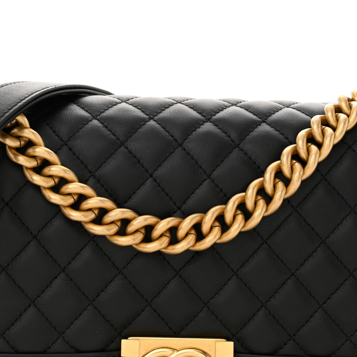 Chanel Calfskin Quilted Medium Boy Flap Black 8 of 10
