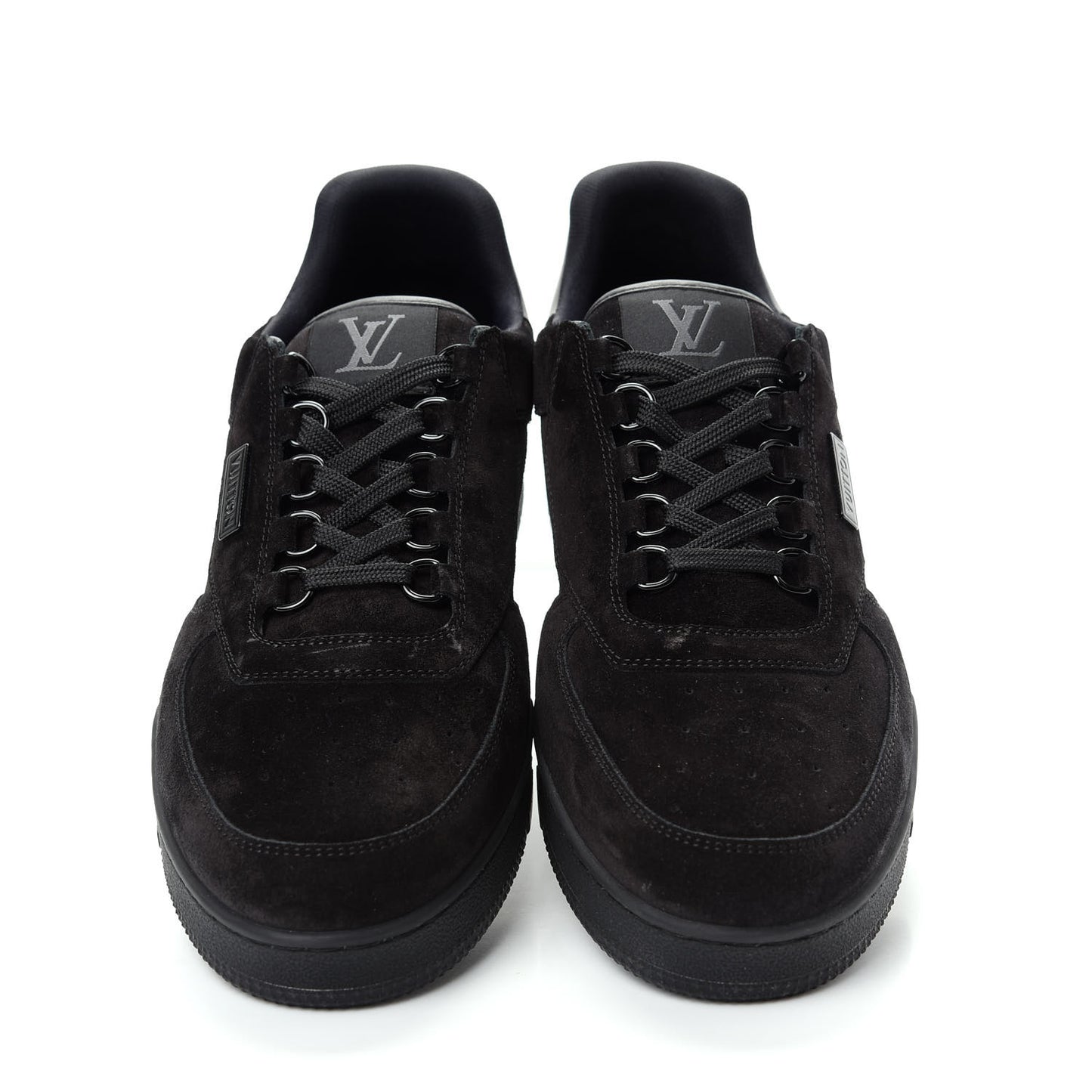 Suede Mens LV Trainer Sneakers 9.5 Black