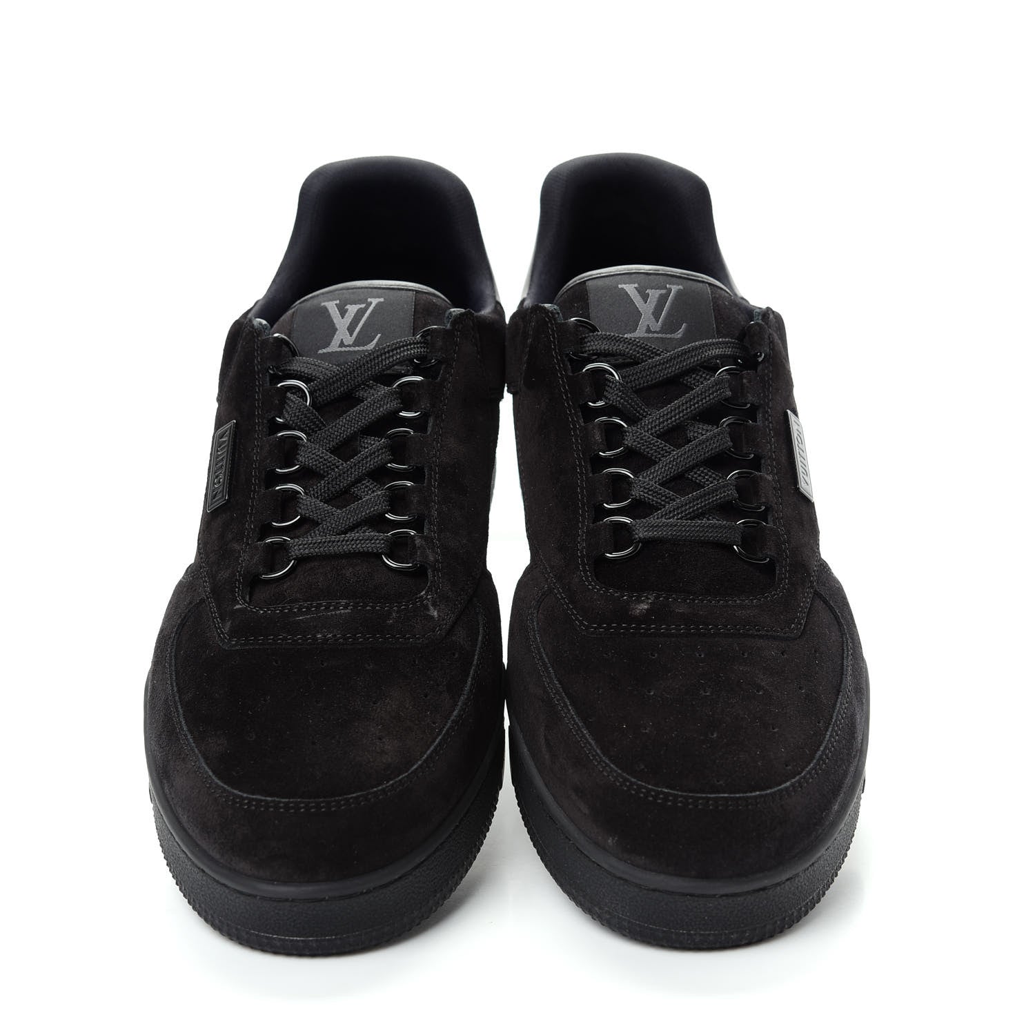 Louis Vuitton Suede Mens LV Trainer Sneakers 9.5 Black 5 of 11