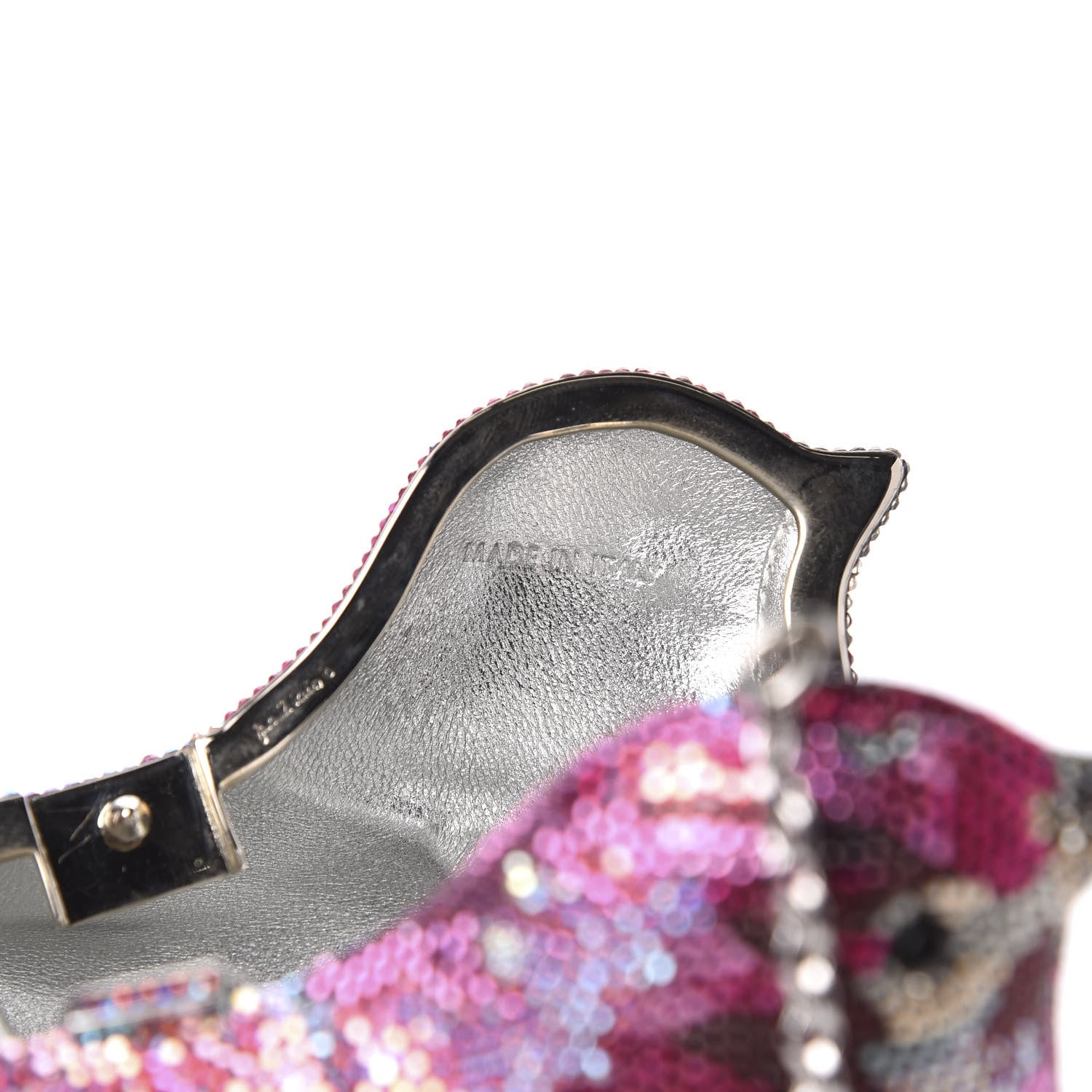 Judith Leiber Swarovski Crystal Bird Minaudiere Clutch Pink Multicolor 11 of 14