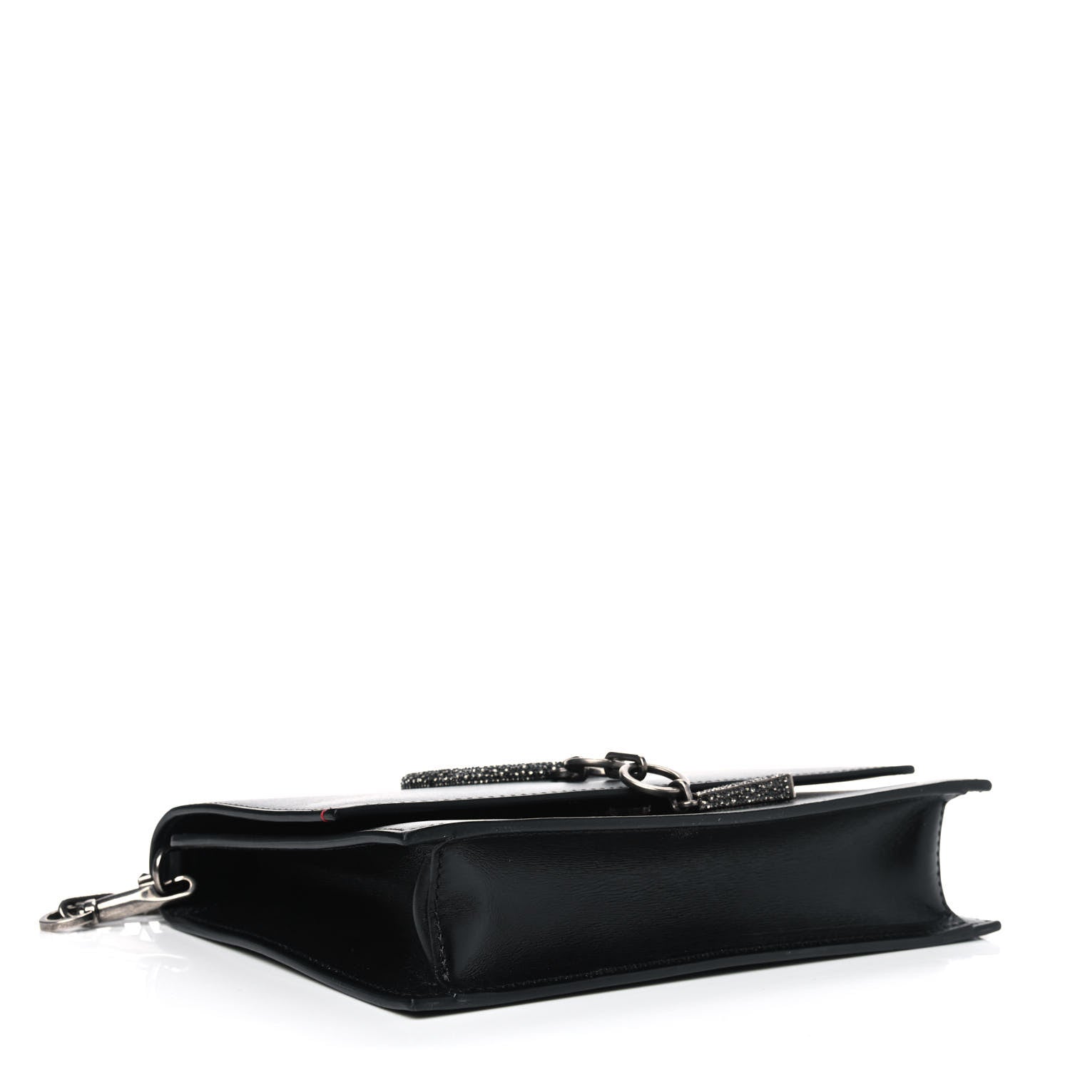 Valentino Garavani Smooth Calfskin Crystal VCase Crossbody Black 3 of 4