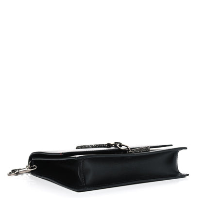 Valentino Garavani Smooth Calfskin Crystal VCase Crossbody Black 3 of 4