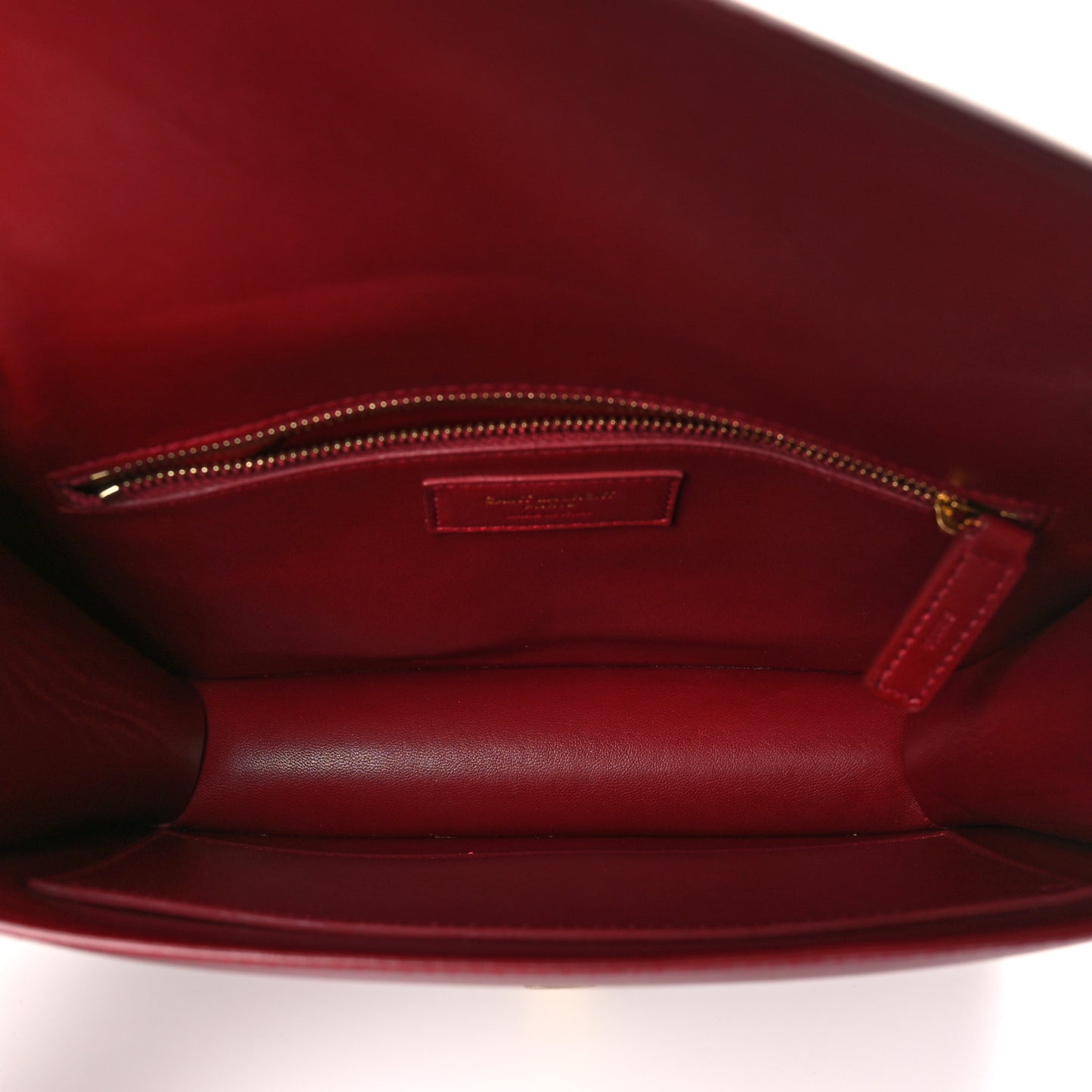 Box Calfskin Le Carre Satchel Opyum Red