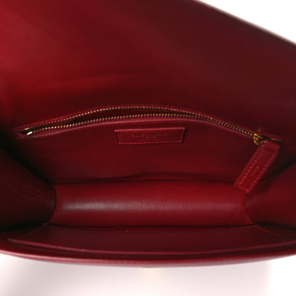 Saint Laurent Box Calfskin Le Carre Satchel Opyum Red 5 of 10