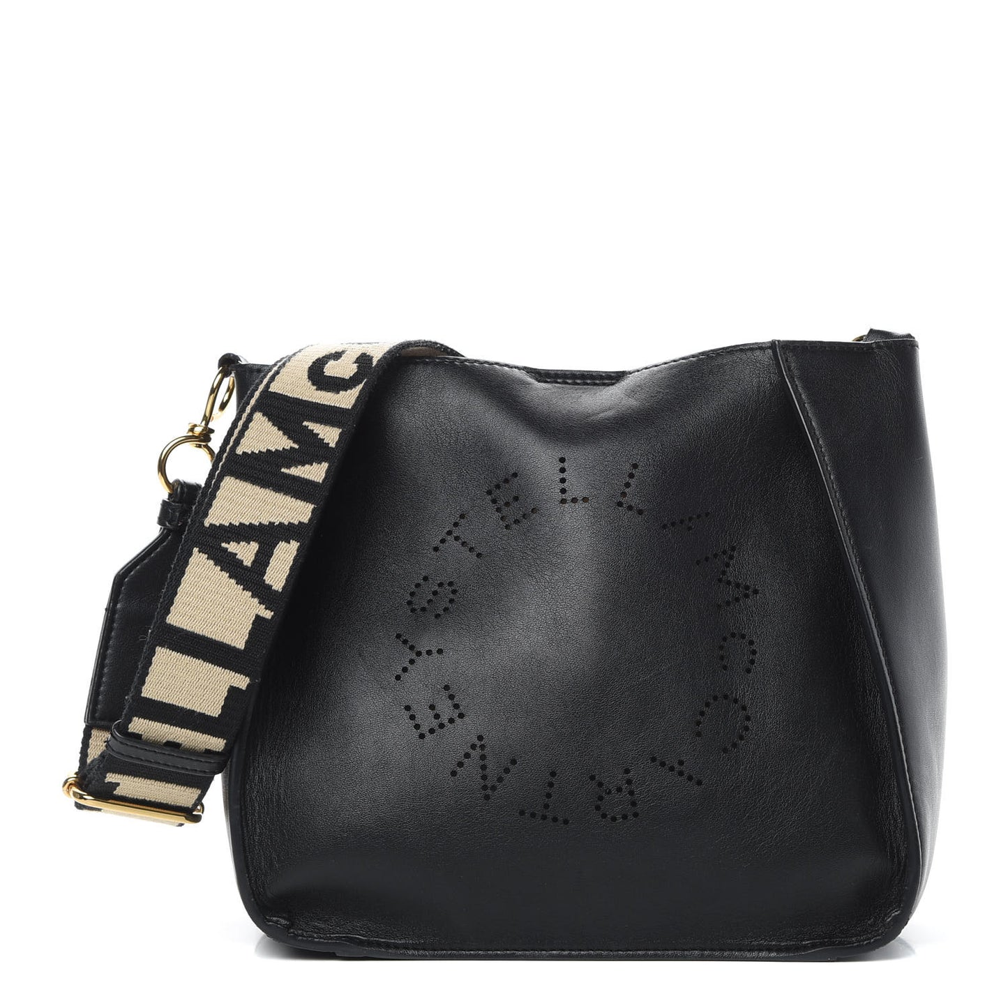Eco Alter Nappa Perforated Logo Mini Crossbody Black