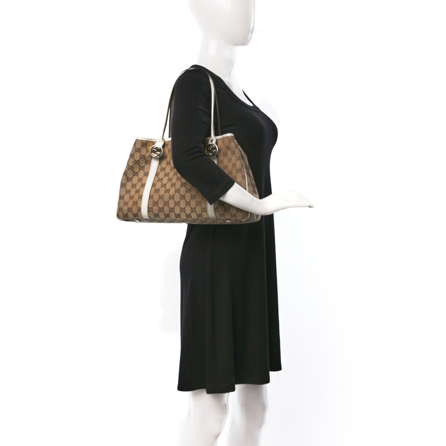 Monogram Medium Twins Tote Off White