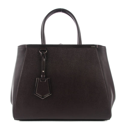 Fendi Vitello Elite Regular 2Jours Tote Caffe Noir 1 of 11