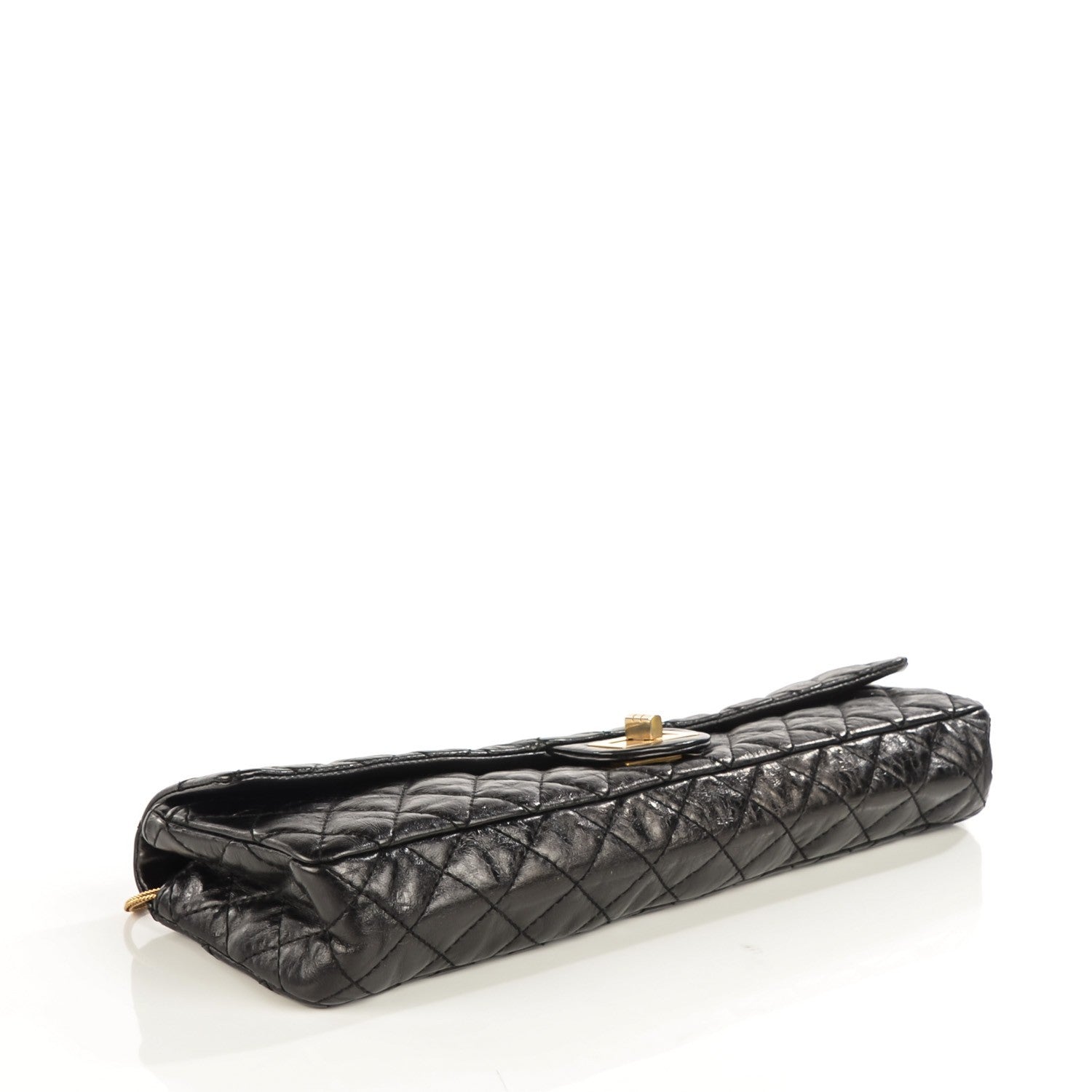 Chanel Glazed Calfskin 2.55 Reissue East West Clutch Black 4 of 8