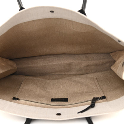 Saint Laurent Linen Calfskin Rive Gauche Tote Optic White 5 of 11