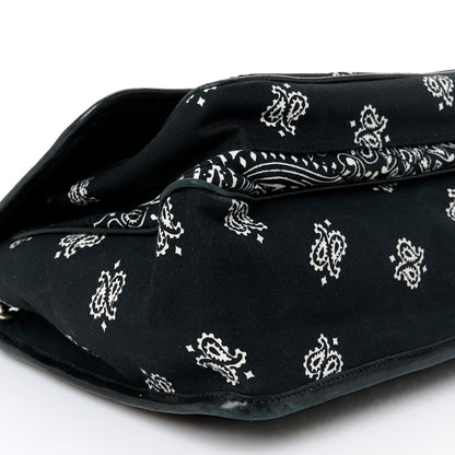 Saint Laurent Cotton Bandana Monogram Medium Niki Chain Satchel Black White 10 of 11