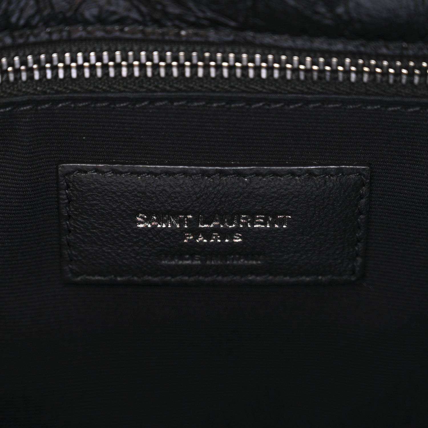 Saint Laurent Crinkled Calfskin Matelasse Monogram Medium Niki Chain Satchel Black 6 of 11