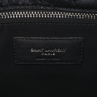 Saint Laurent Crinkled Calfskin Matelasse Monogram Medium Niki Chain Satchel Black 6 of 11