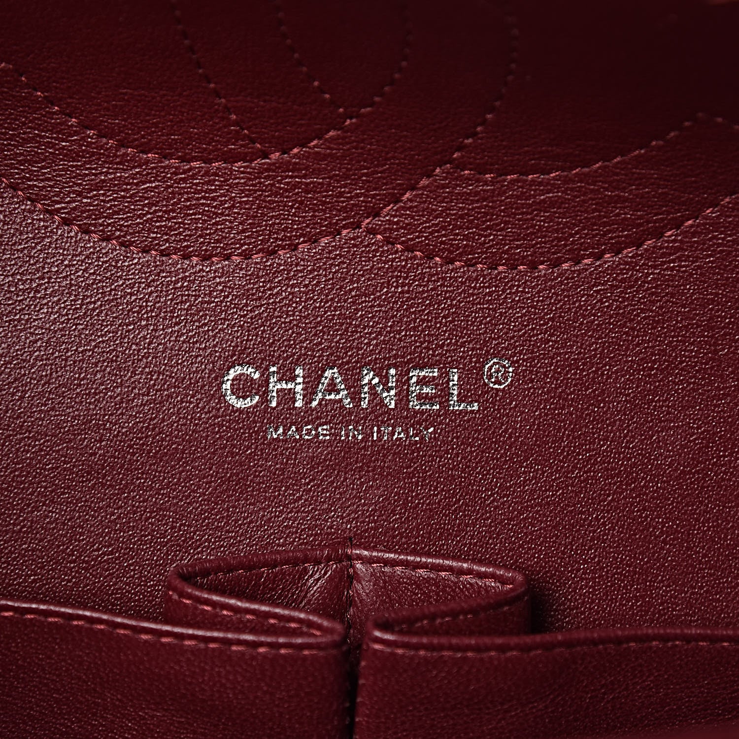 Chanel Striated Patent Quilted Jumbo Double Flap Burgundy 8 of 15