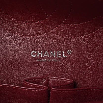 Chanel Striated Patent Quilted Jumbo Double Flap Burgundy 8 of 15