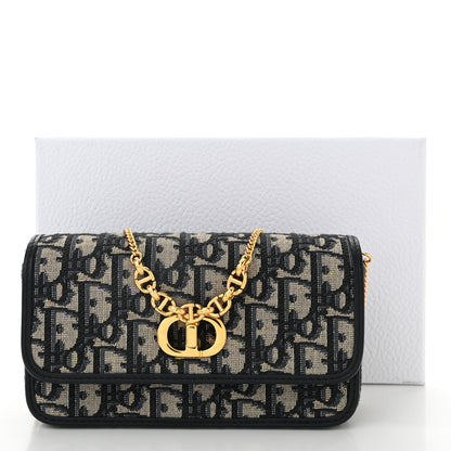 Christian Dior Oblique Calfskin Small Miss Caro Pouch With Chain Blue 11 of 11