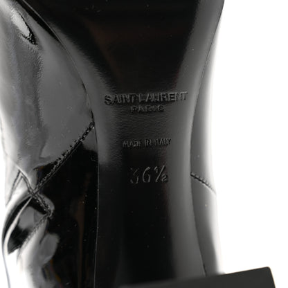 Saint Laurent Patent Loulou Booties 36.5 Black 6 of 9