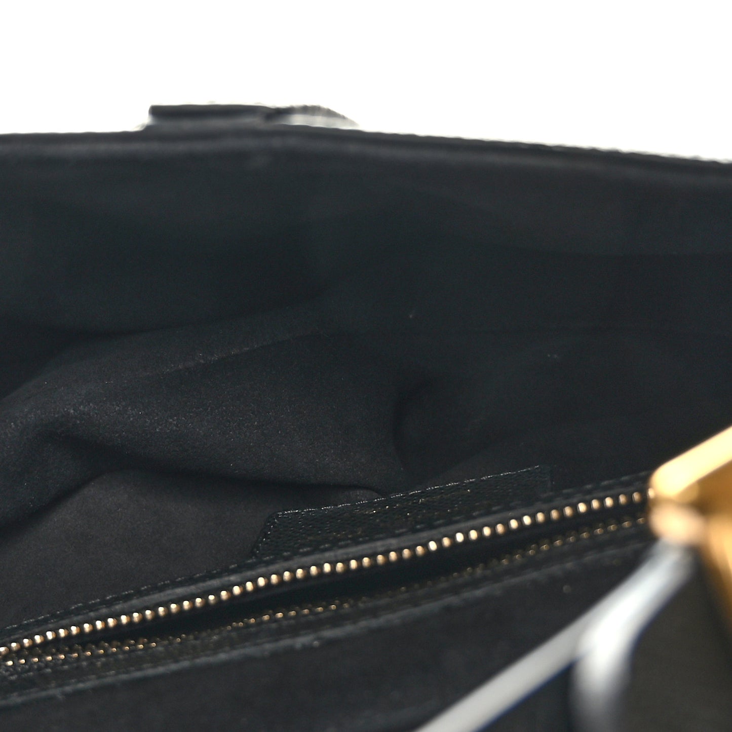 Grained Calfskin Saddle Bag With Strap Black