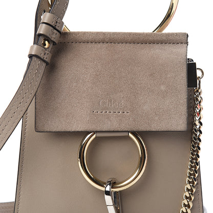 Chloe Suede Calfskin Mini Faye Bracelet Bag Motty Grey 10 of 10