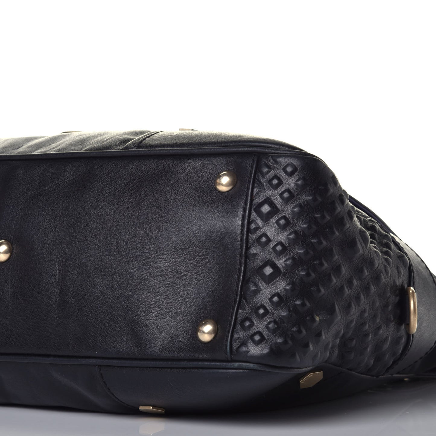 Calfskin Embossed Medusa Flap Hobo Black