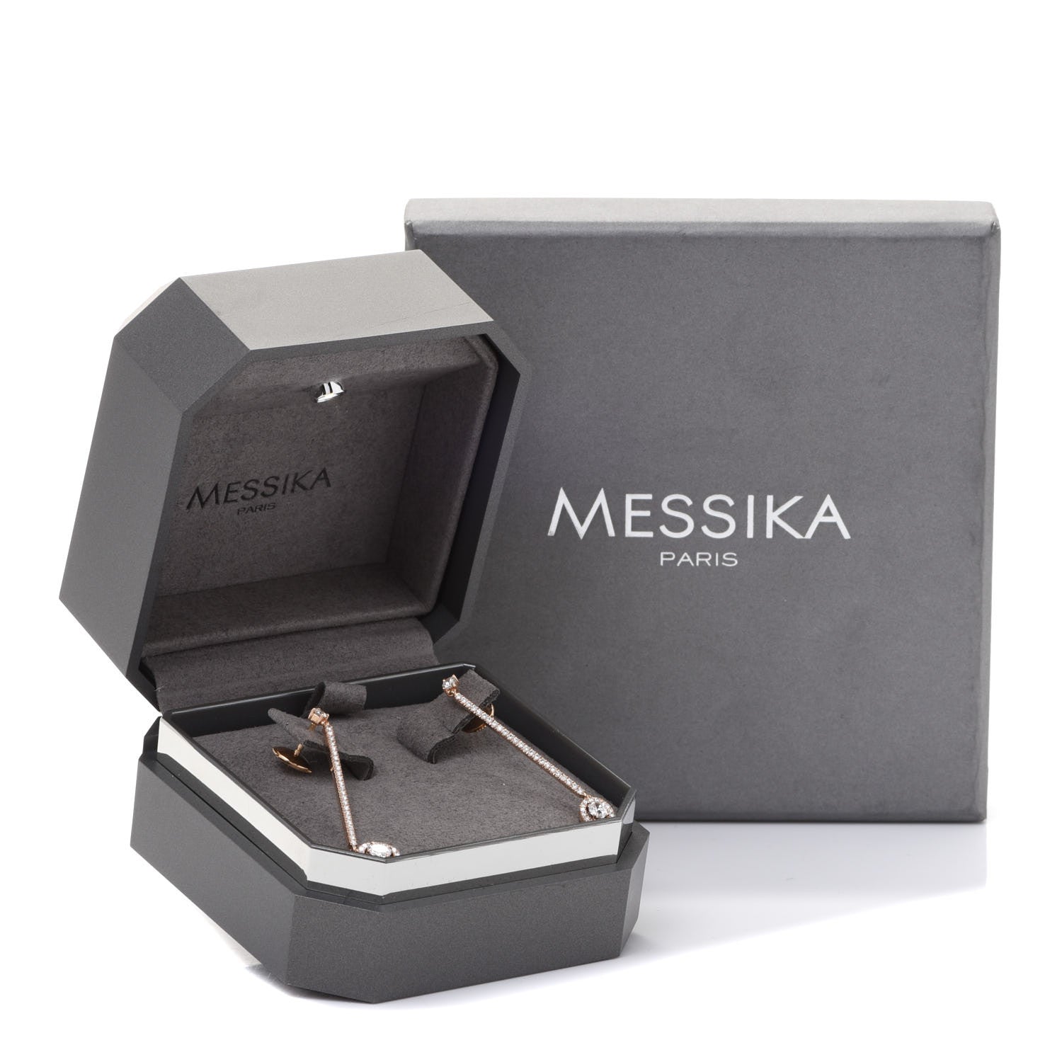 Messika 18K Rose Gold Diamond Glam Azone Oval Drop Earrings 7 of 7
