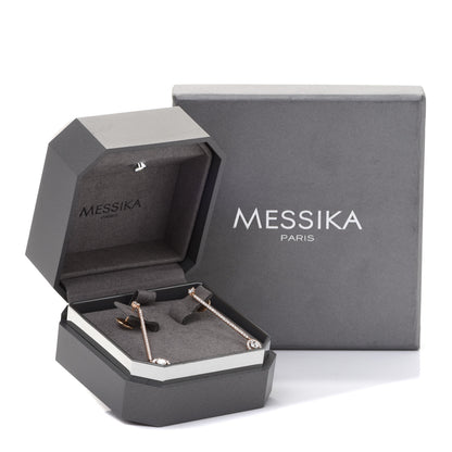 Messika 18K Rose Gold Diamond Glam Azone Oval Drop Earrings 7 of 7