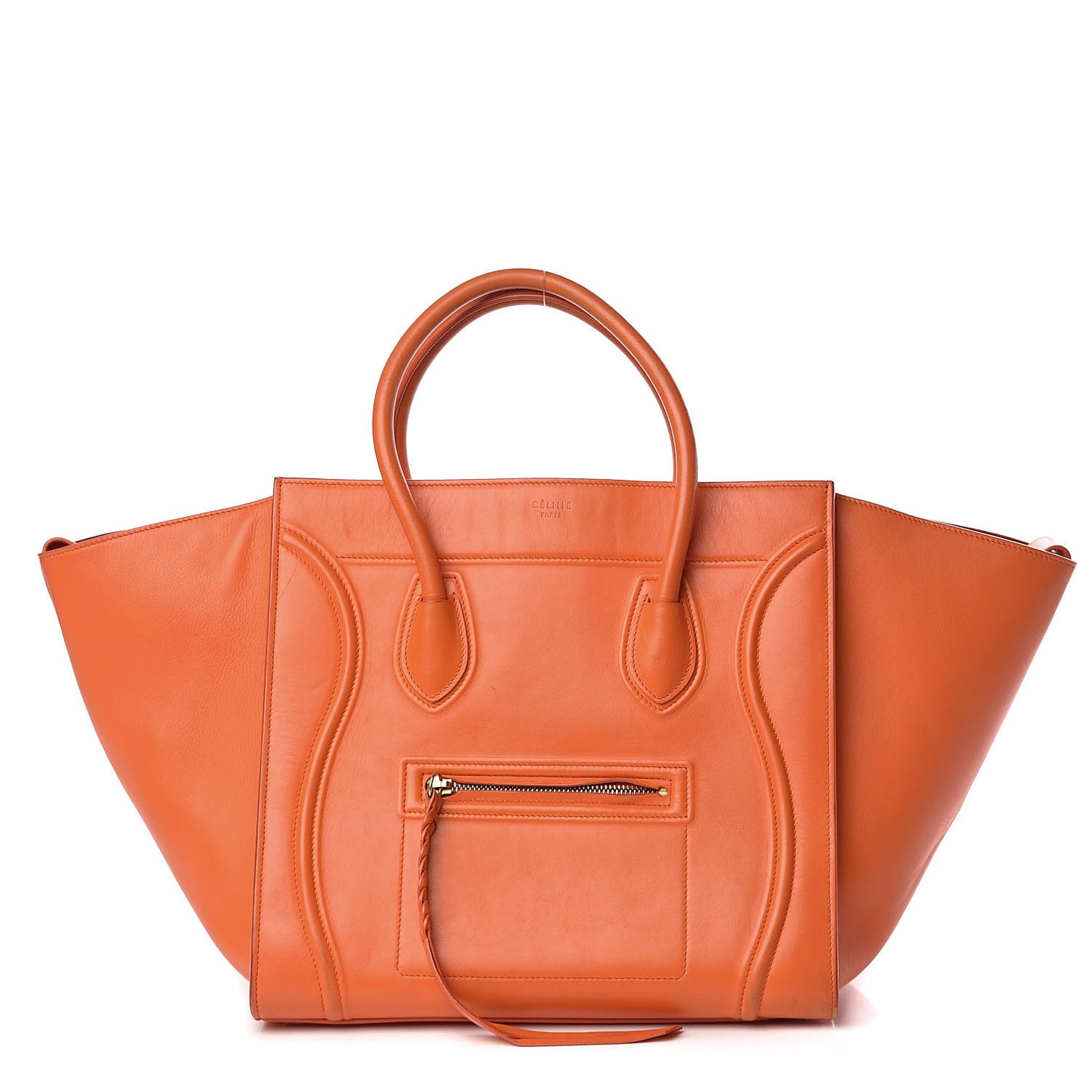 Supple Calfskin Medium Phantom Luggage Orange