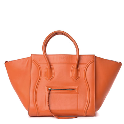 Celine Supple Calfskin Medium Phantom Luggage Orange 1 of 24
