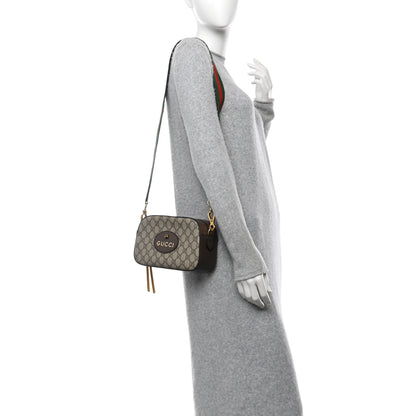 Gucci GG Supreme Monogram Web Neo Vintage Shoulder Bag Beige New Acero Crop 2 of 10