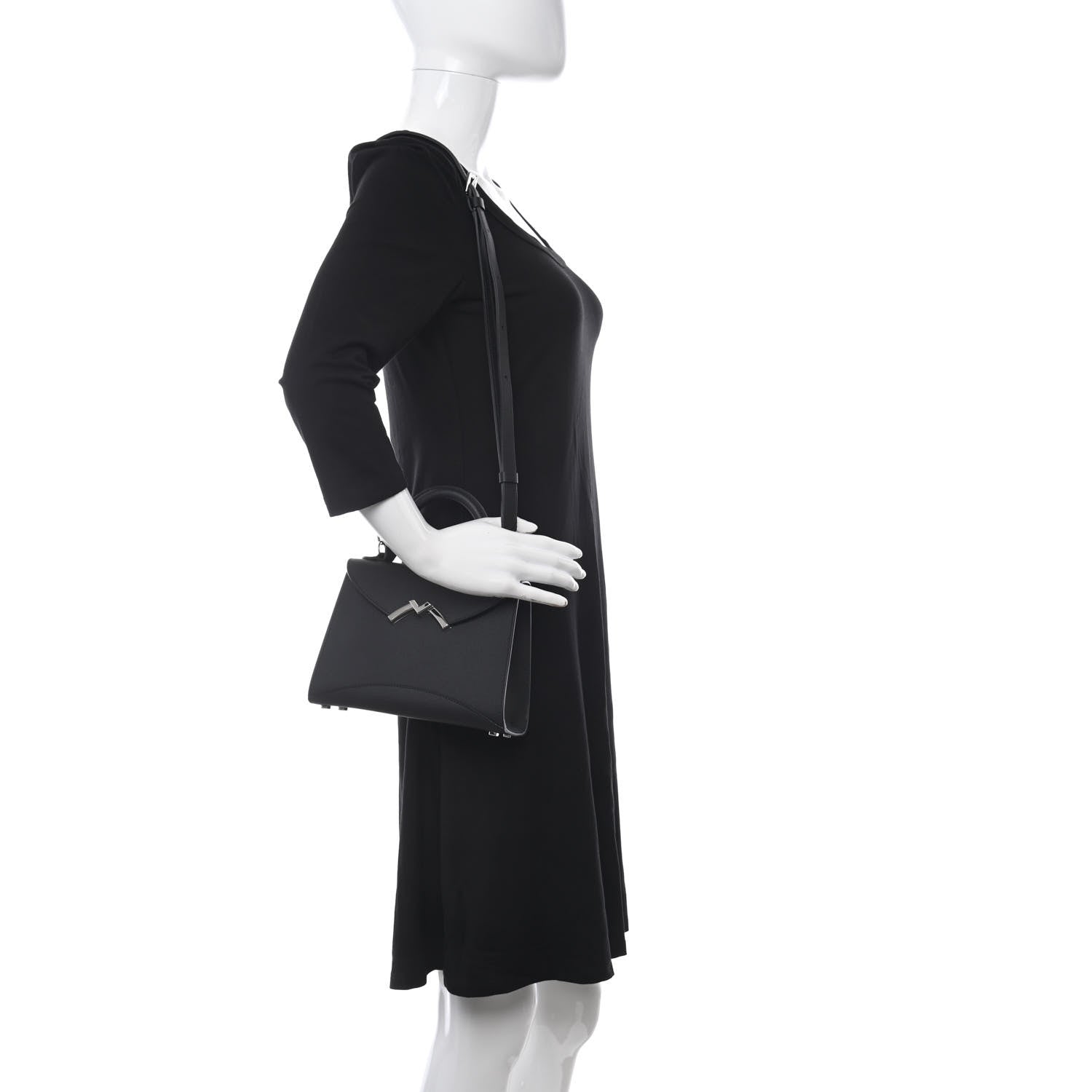 Moynat Carat Calfskin Gabrielle BB Black 2 of 12